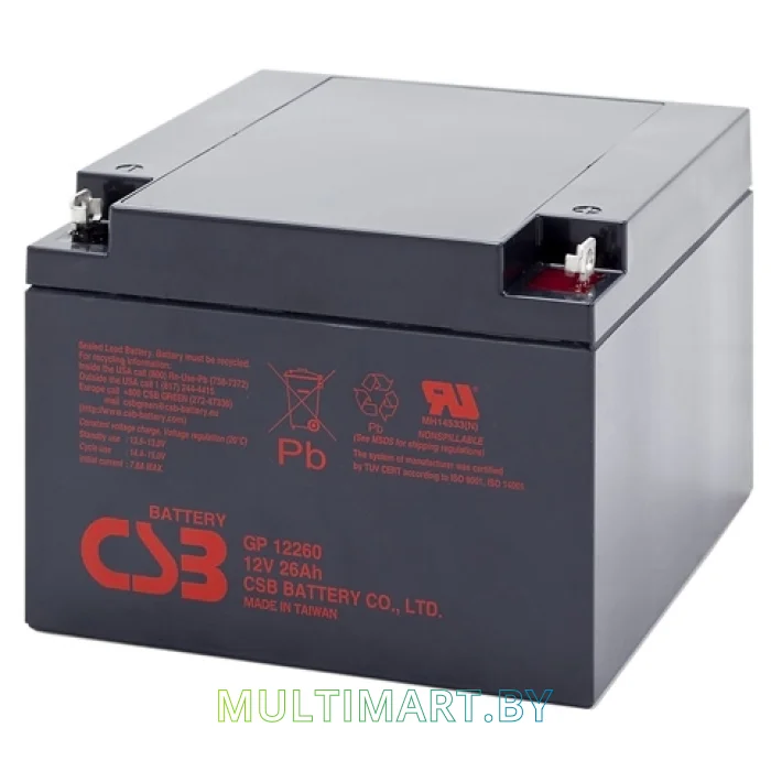 Аккумулятор для ИБП CSB Battery GP12260 (12В/26 А·ч)